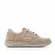 Zapatos sport Zen marrón claro con partes de tela - Querol online