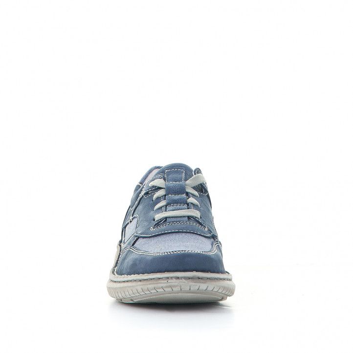 Zapatos sport Zen azules con partes de tela - Querol online