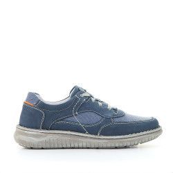 Zapatos sport Zen azules con partes de tela - Querol online