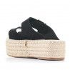Sandalias plataformas Owel con doble pala y hebilla negras