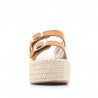 Sandalias plataformas Owel con doble pala y hebilla marrones