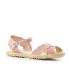 sandalias Vulladi cruzada rosa