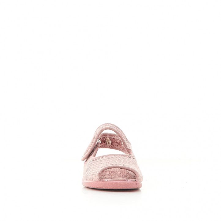 Zapatillas casa Vulladi rosas con dedos descubiertos - Querol online