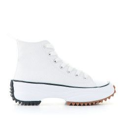 Sabatilles lona JOLLETE amb plataforma serrada blanca - Querol online