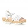 sandalias QUETS! con tiras blancas y plataforma