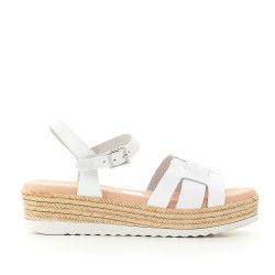 sandàlies QUETS! amb tires blanques i plataforma - Querol online