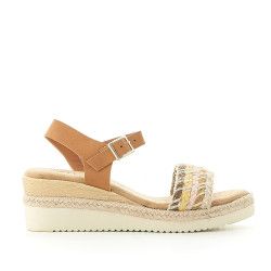 Sandalias cuña Owel corfu con cuerdas de colores - Querol online
