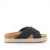 Sandalias plataformas Owel andros con tiras cruzadas negras