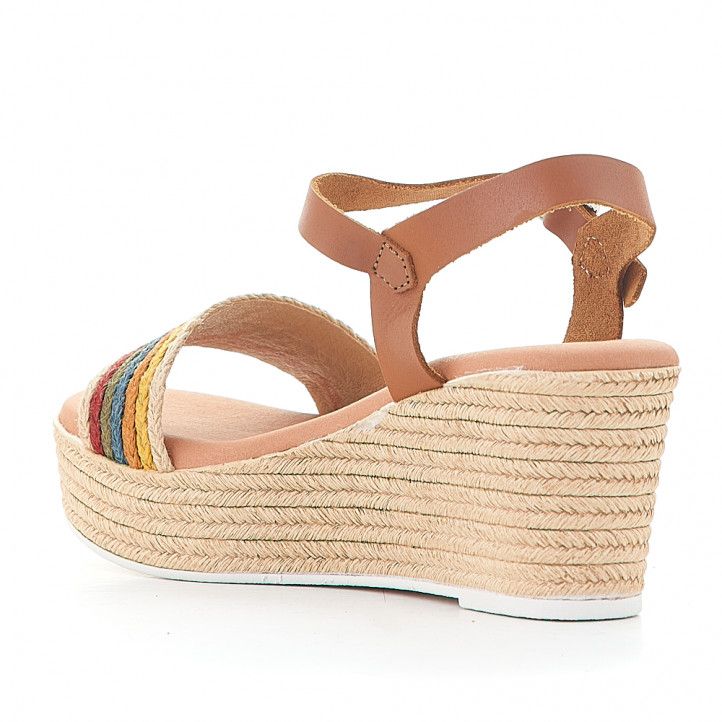 Sandalias cuña Redlove ona de cuerdas multicolor - Querol online