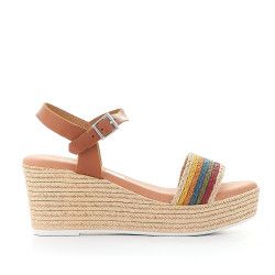 Sandàlies falca Redlove ona de cordes multicolor - Querol online