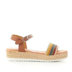 Sandalias plataformas Redlove ona bajas de cuerdas multicolor - Querol online