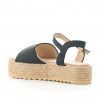 Sandalias plataformas Owel creta con pala grande negra