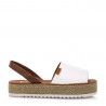 Sandalias plataformas Mustang baltea blanco