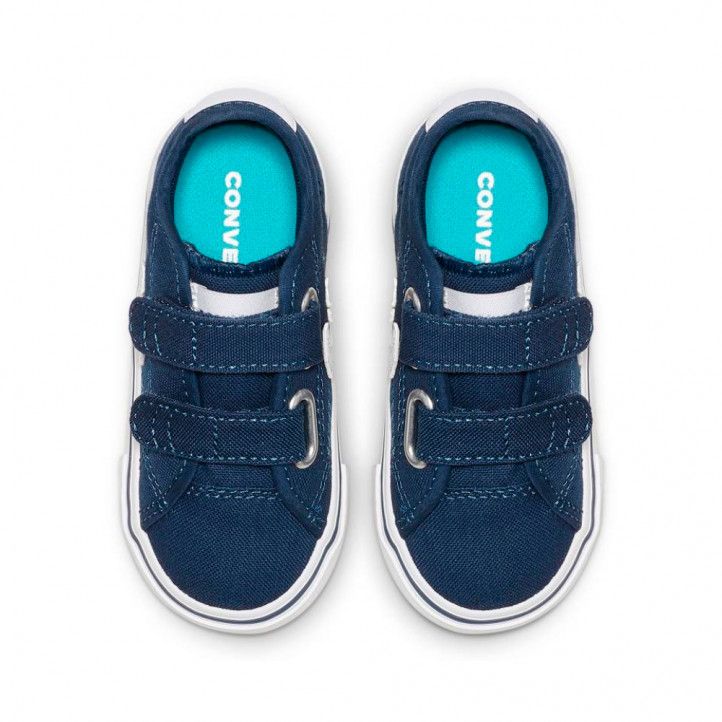 Zapatillas lona Converse azules con dos tiras - Querol online