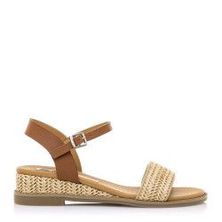 Sandàlies falca Mustang amb tascó marrons - Querol online