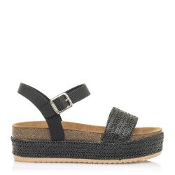 Sandàlies plataformes Mustang llana amb efecte jute - Querol online
