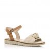 Sandalias planas Mustang marie en colores tierra