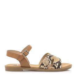 Sandalias planas Mustang con pala ancha y diseño con estampado - Querol online