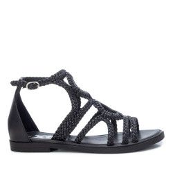 Sandalias planas Xti de piel vegana formando un trenzado - Querol online