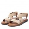 Sandalias planas Refresh marrones acabado textil