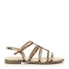 Sandalias planas Maria Mare con un femenino y original diseño en estampado