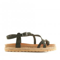 Sandalias plataformas Redlove negras con ligera plataforma - Querol online