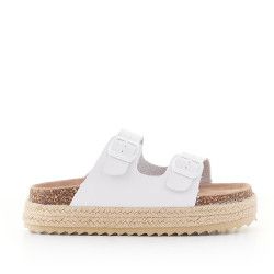 sandalias QUETS! blancas con plataforma - Querol online