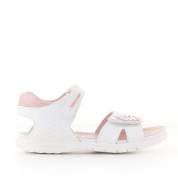 Sandàlies abotinades Biomecanics blanques i roses amb pinya - Querol online