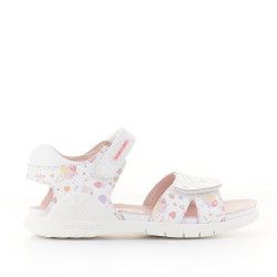 Sandalias abotinadas Biomecanics blancas con estampado festivo - Querol online