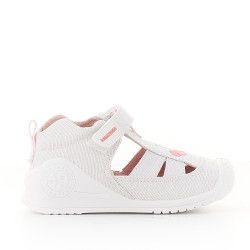 Sandalias abotinadas Biomecanics de lona con cereza - Querol online