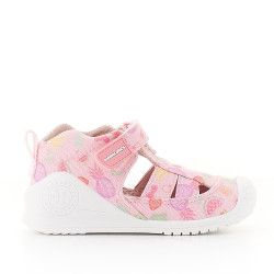 Sandàlies abotinades Biomecanics de lona roses amb fruites - Querol online