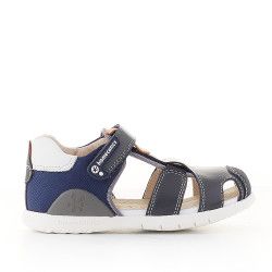 sandalias Biomecanics azules con interior crema - Querol online