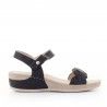 Sandàlies falca Amarpies negres amb tira trenada