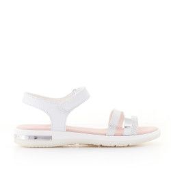 sandalias Pablosky blancas con detalles metálicos - Querol online