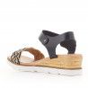 Sandàlies falca Porronet pell negre bruna