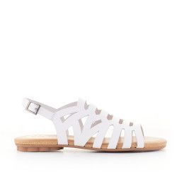 Sandàlies planes Porronet pell platejada manuela - Querol online