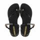 Chanclas Ipanema negras semitransparentes cogidas - Querol online