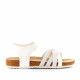 sandalias K-Tinni bios blancas con tiras metálicas - Querol online