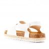 sandalias K-TINNI blancas con detalles plateados y dos hebillas