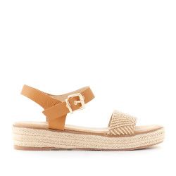 Sandàlies falca D'Angela amb banda frontal amb dibuix geomètric - Querol online