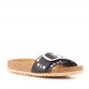 Sandalias planas Francesco Milano bios negras con tachuelas
