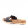 Sandalias planas Francesco Milano bios negras con tachuelas