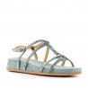 Sandalias planas Alma Blue azules con cuerdas cruzadas