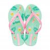 Chanclas Ipanema verdes y rosas estampada