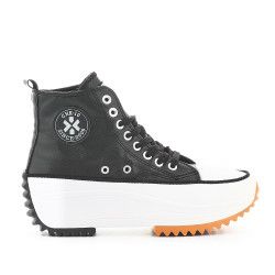 Zapatillas lona Chika 10 negras con plataforma - Querol online