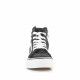 Zapatillas lona Owel california alta negra con línea lateral - Querol online