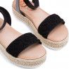 Sandalias plataformas Porronet serraje negro docia