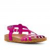 Sandalias planas Redlove veronica fucsias con textura animal print en tira