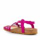 Sandalias planas Redlove veronica fucsias con textura animal print en tira - Querol online