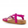 Sandalias planas Redlove veronica fucsias con textura animal print en tira